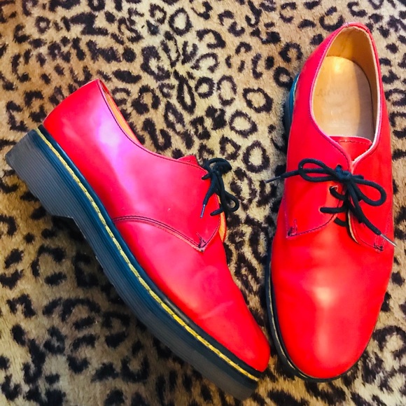 Dr. Martens Shoes - ❤️Rare! Vintage 90s Dr. Martens pop red oxfords